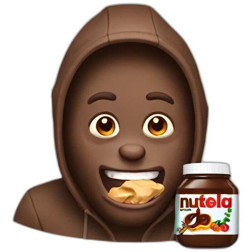 un singe avec du nutella emoji