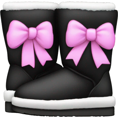 black uggs with bows emoji