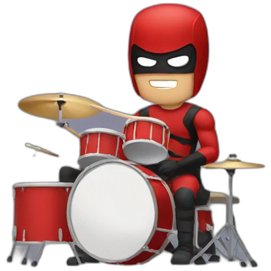 Daredevil playing drums emoji