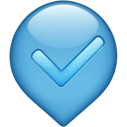 Mavi tık emoji emoji