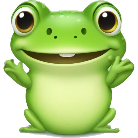 Happy frog  emoji