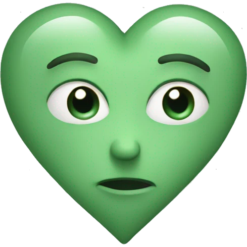 sage green heart emoji