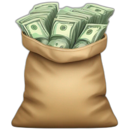 generate a bag full of cash emoji