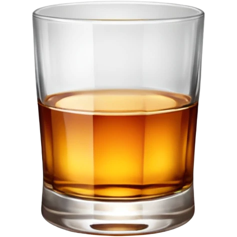 glass with whisky, white background, 16x16px emoji