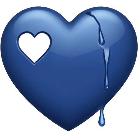 Bleeding navy blue heart  emoji