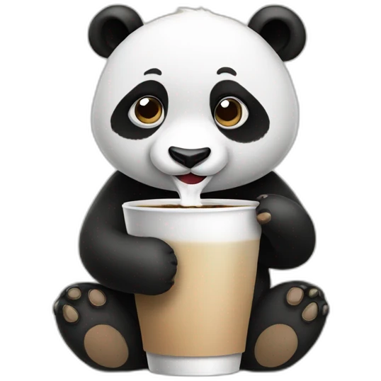 panda-drinking-coffe emoji