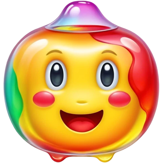 gusher gummy with visible liquid center bright colors emoji