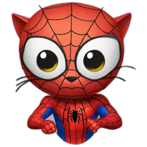 cat spider man emoji