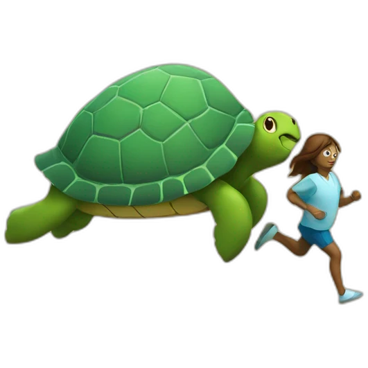 the bump runs after the turtle emoji