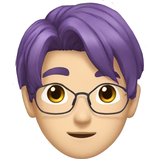 anime fioletowy kot zawstydzony emoji