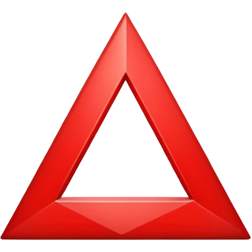 triangulo hacia abajo rojo emoji