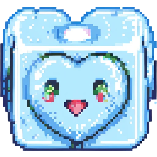 a heart melting an ice cube emoji