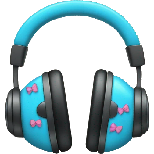 Headphones with bows emoji