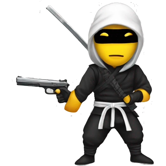 Ninja with gun emoji
