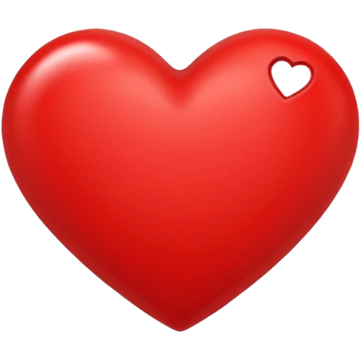 A heart with the name mark emoji