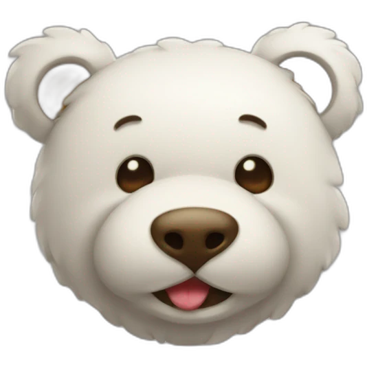 Nounours mignon avec une cicatrice sur le front emoji