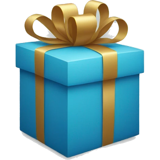 present blue minimalizm emoji