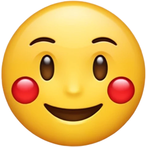 3D emoji-style icon, promotional label, emoji style.
 emoji