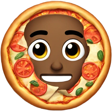 Man with pizza  emoji