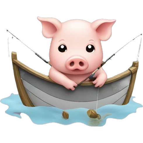Pig fishing  emoji