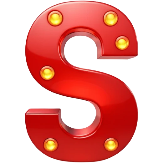 A 3D number 3 in a movie theater setting, shiny red surface; bright spotlights from above; cinematic glow with subtle haze; glossy, premium Hollywood countdown look; centered composition. emoji