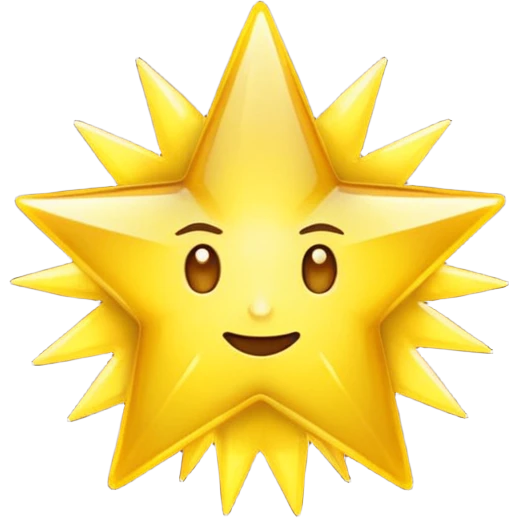 spark icon, no face emoji