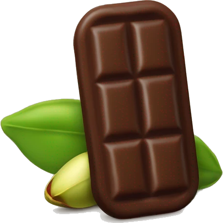 A bar of Dubai chocolate filled with Green pistachio cream emoji