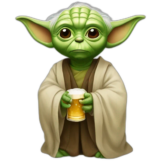 Yoda-drink-beer emoji