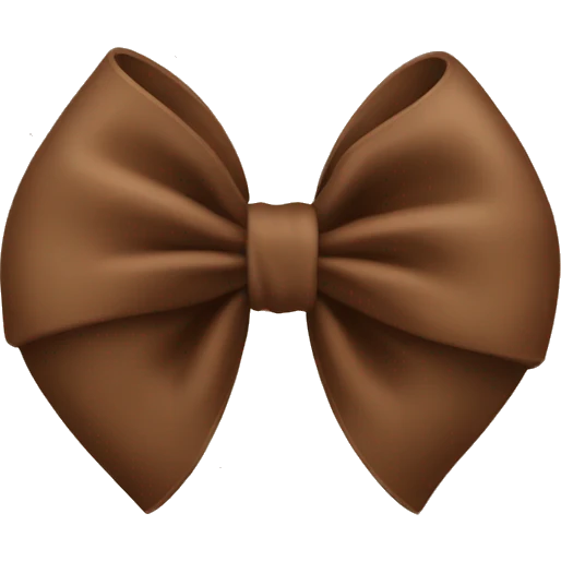 Brown bow  emoji