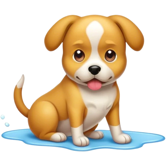dog peeing on floor emoji