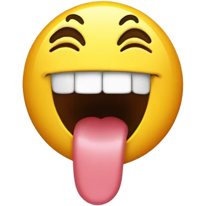 emoji sticking out tongue with drool and winking emoji