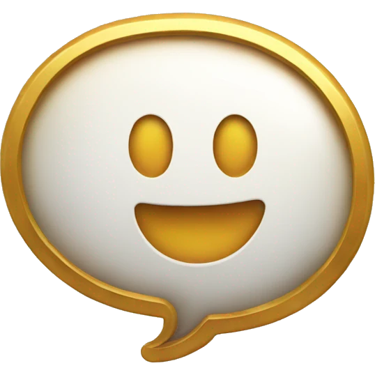 golden chat bubble emoji
