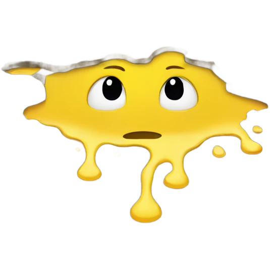 Yellow puddle emoji