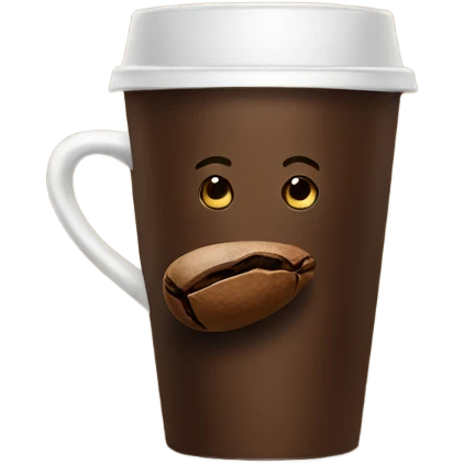Coffee bean drinking coffee  emoji