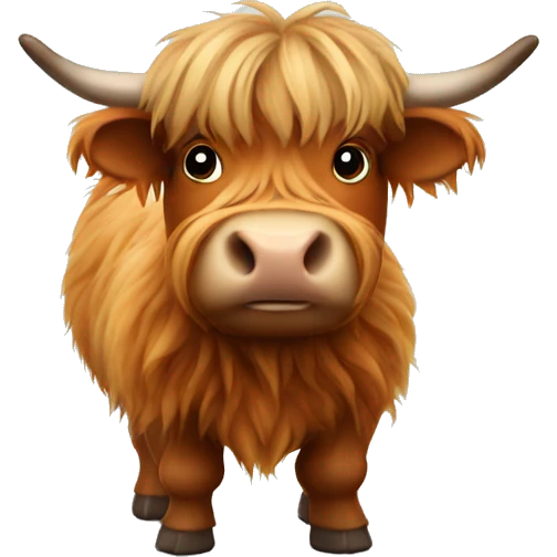 Miniature highland cow emoji