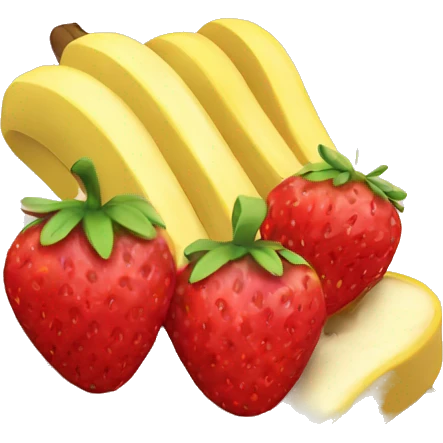 Toast banana strawberries  emoji