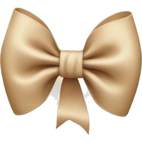 beige bow emoji