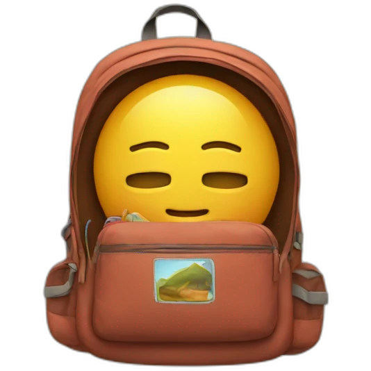 inside of a backpack emoji