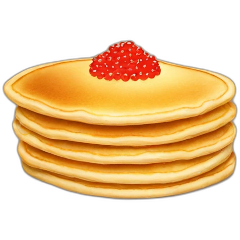 Pancake with red caviar emoji