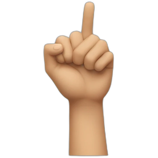 finger pointing to the front emoji