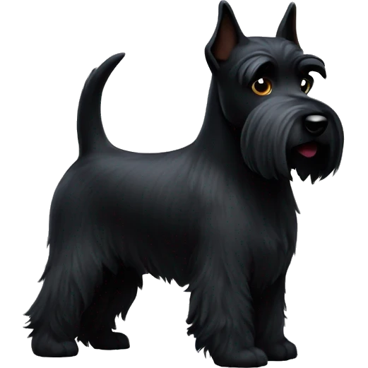 Black Scottie dog emoji