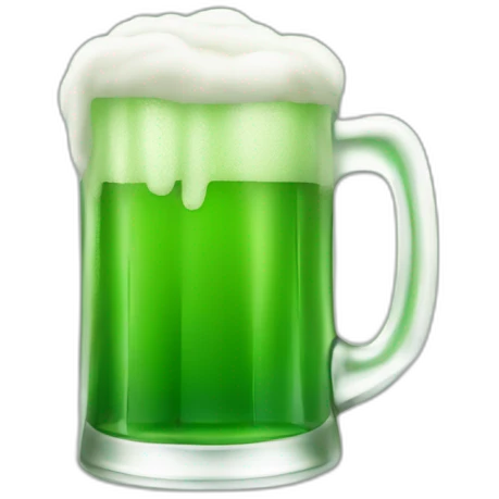 A green beer emoji