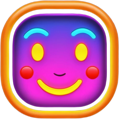 neon light emoji