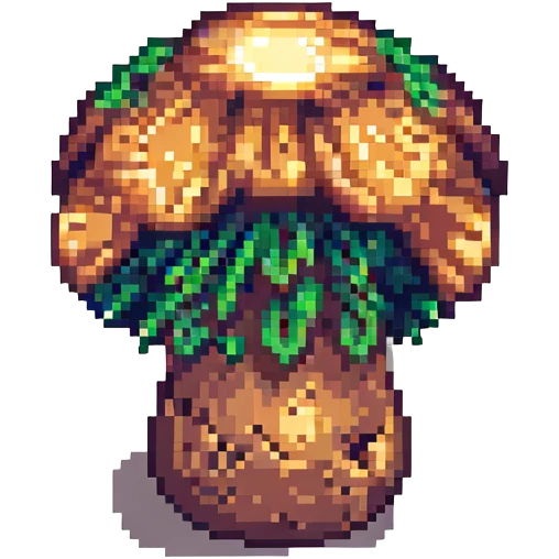 fantasy glowing mushroom pixel art emoji