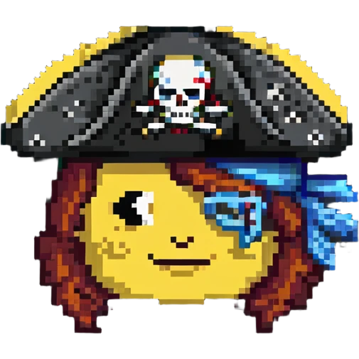 сундучок with a pirate hat on top emoji