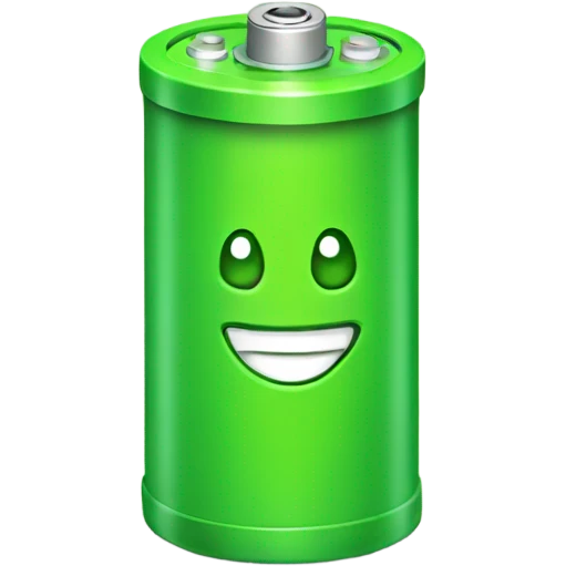 Happy Green battery emoji