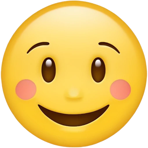Create a hand drawn flat minimal Smile reaction emoji for a new social media app emoji