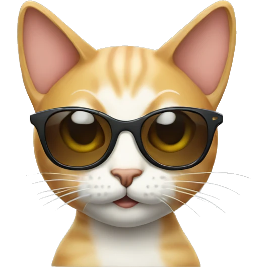 Cat with sunglasses emoji