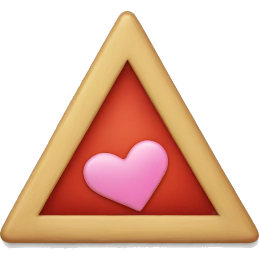 triangle with a heart in it emoji