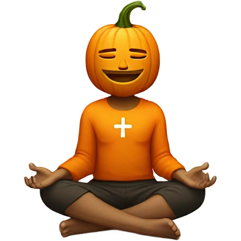 Pumpkin meditating  emoji